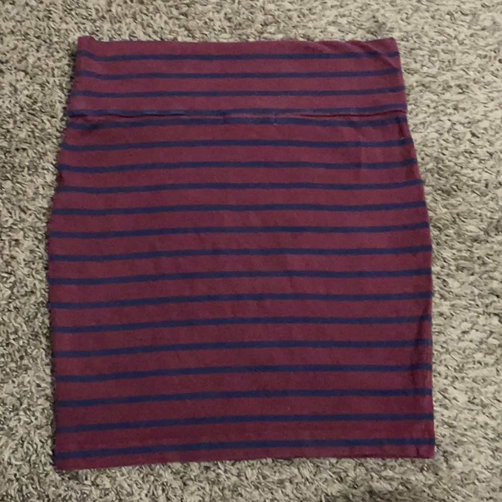 Blue striped skirt